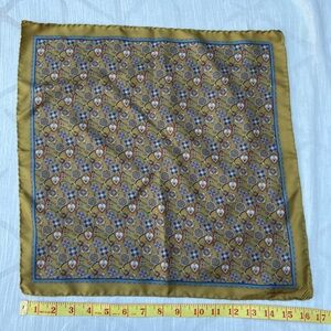 Salvatore Ferragamo hand rolled silk pocket scarf